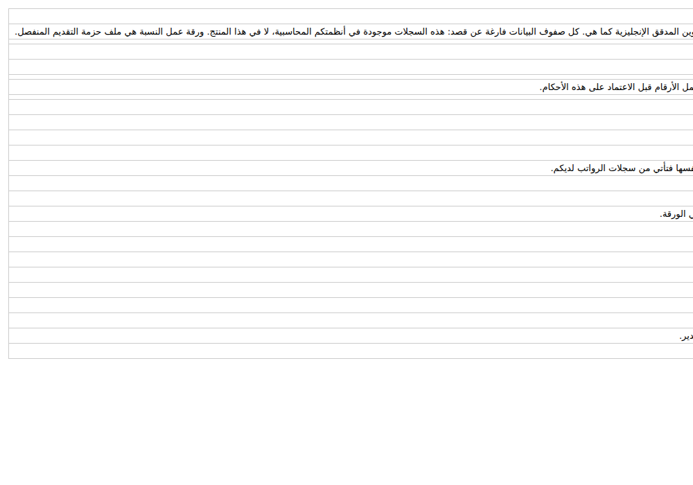 ورقة الطلبات في حزمة طلبات المدقق.